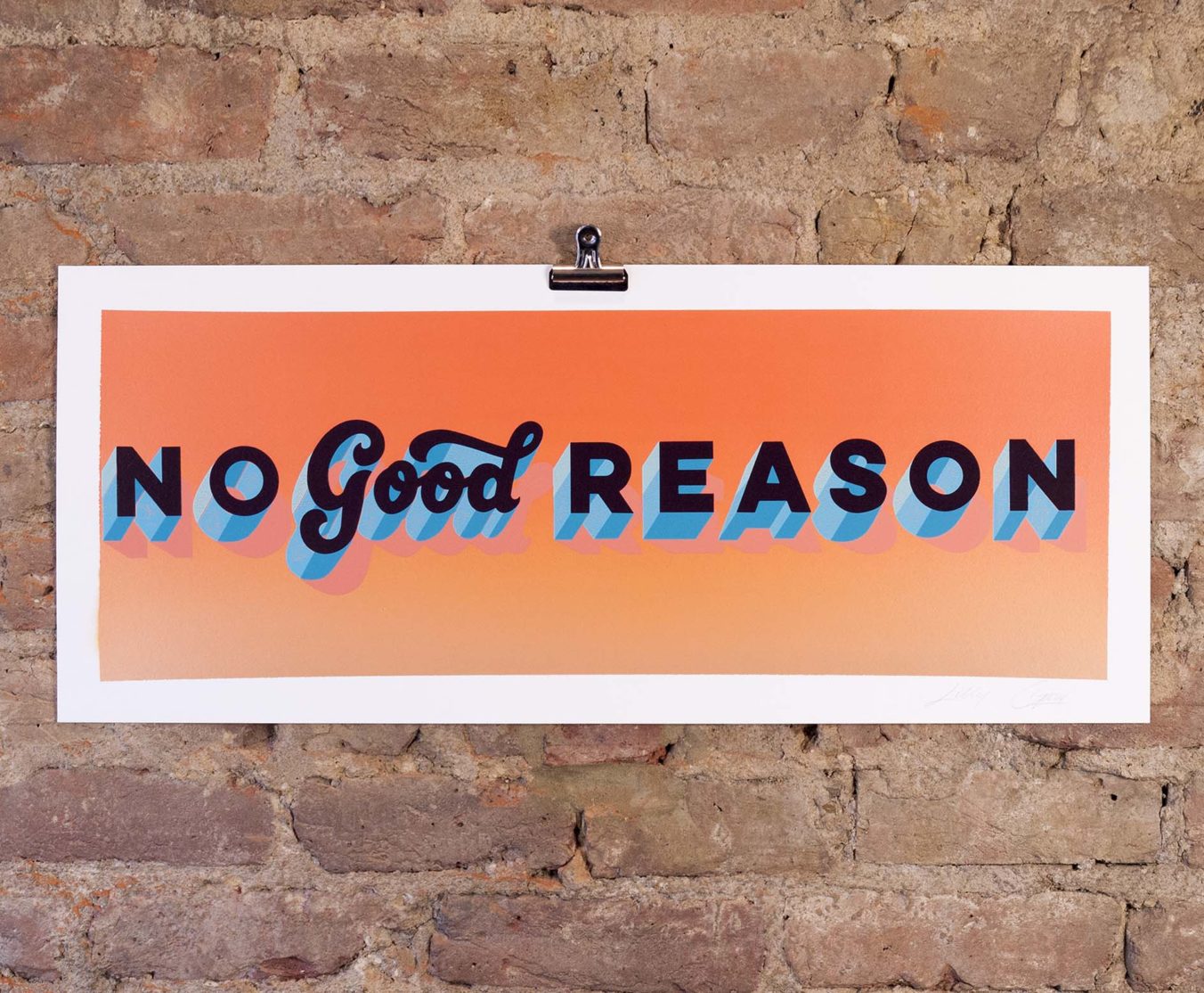 no-good-reason-hand-finished-orange-to-pastel-fade-by-gary-stranger