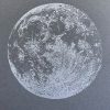 Gold Foil Full Moon - Grey by Sabrina Kaici - Nelly Duff