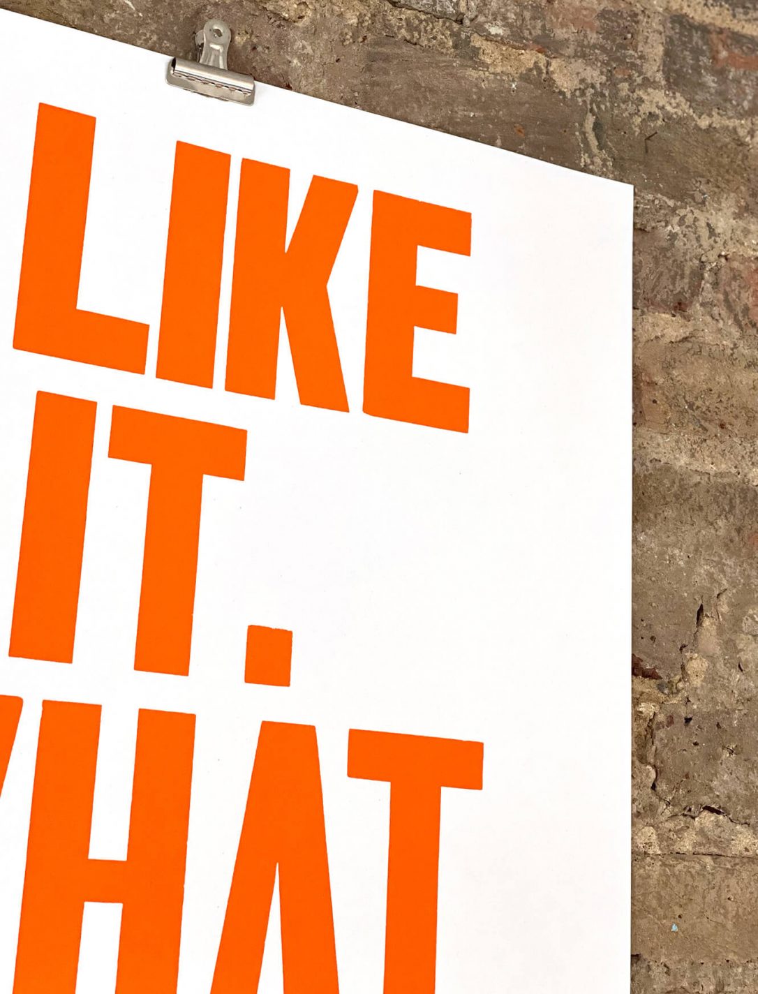 I Like It. What Is It? - Orange (Screen Print) by Anthony Burrill ...
